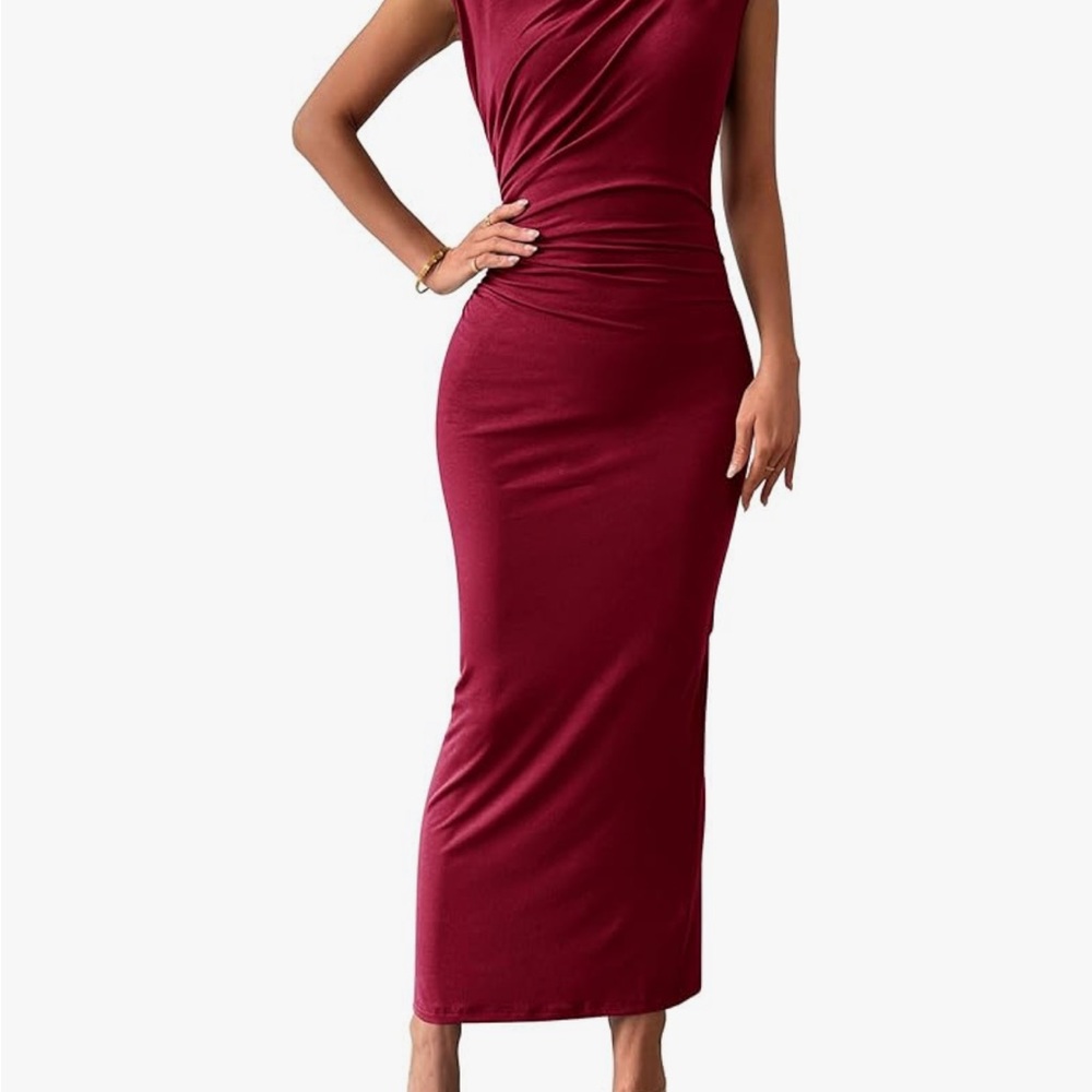 Elegant Red Sleeveless Dress
